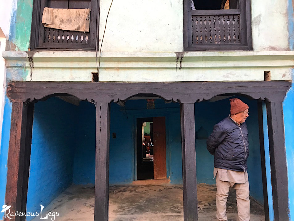 Newari houses in Bandipur with open store front