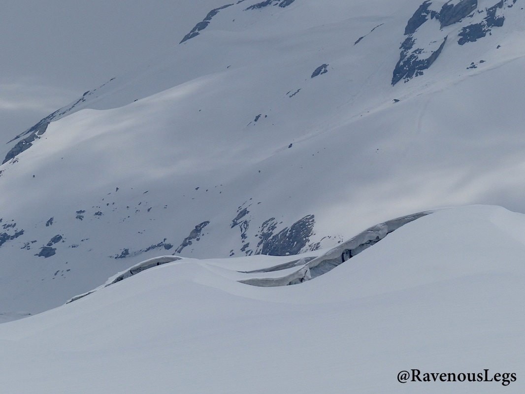 Crevasses on Khatling glacier -Auden's Col & Mayali Pass Trek