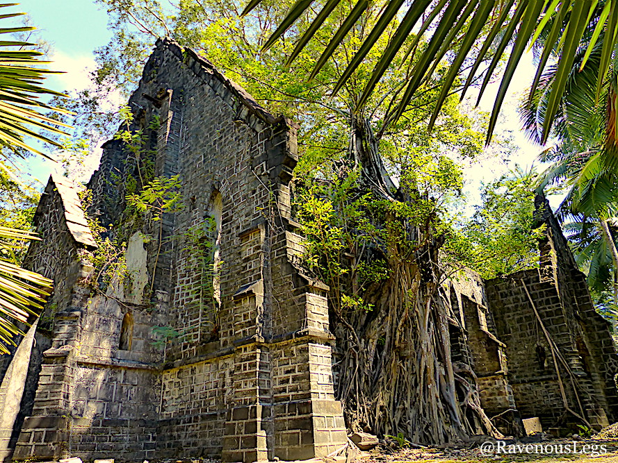 Ruined church in Ross Island, Andaman and Nicobar