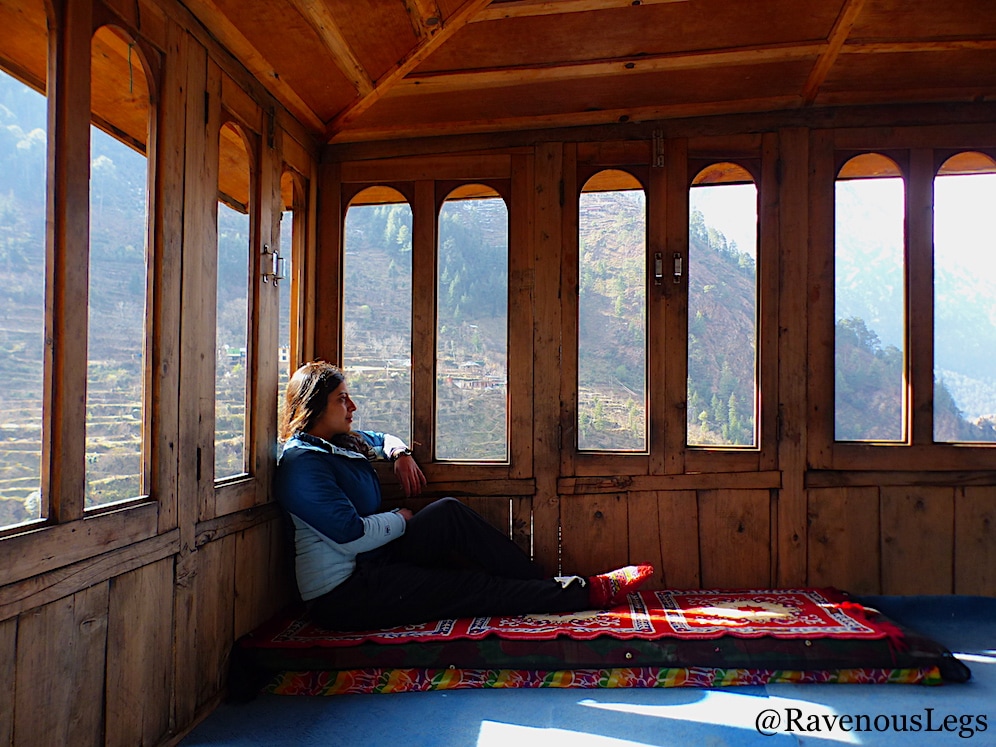 Covered passage in Traditional Himachali houses in Tirthan Valley