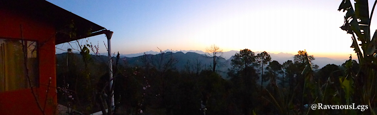 Sunrise at Kaaphal Hill farmstay, in Chaukori, UttarakhandPicture