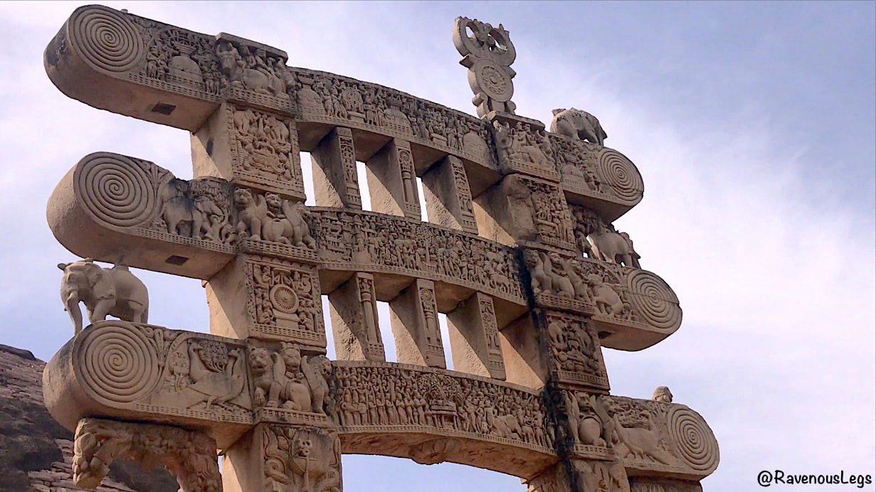Carvings on Torana - The Great Stupa at Sanchi, Madhya Pradesh