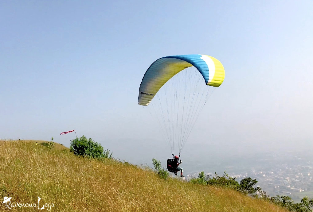 Take off for paragliding