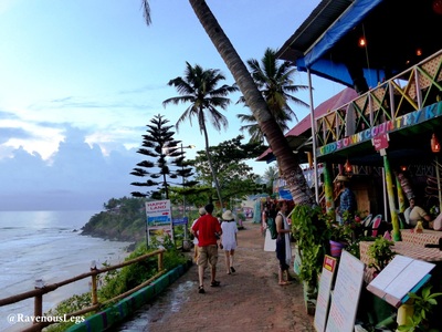 The promenade, Varkala Cliff, Kerala