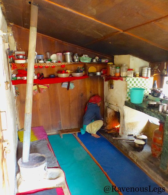 Kitchen in Traditional Himachali houses in Tirthan Valley