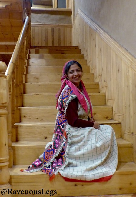 Traditonal Himachali dress for women - Pattu (drape) & Thippu (scarf)