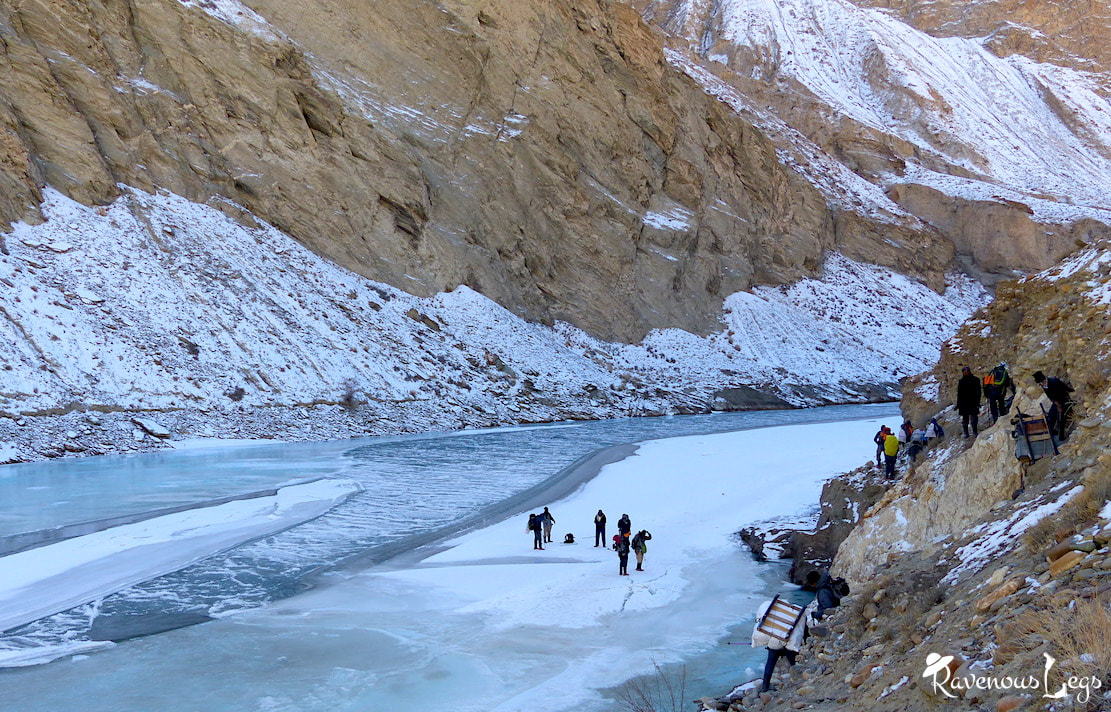 Broken chadar on chadar trek, Ladakh