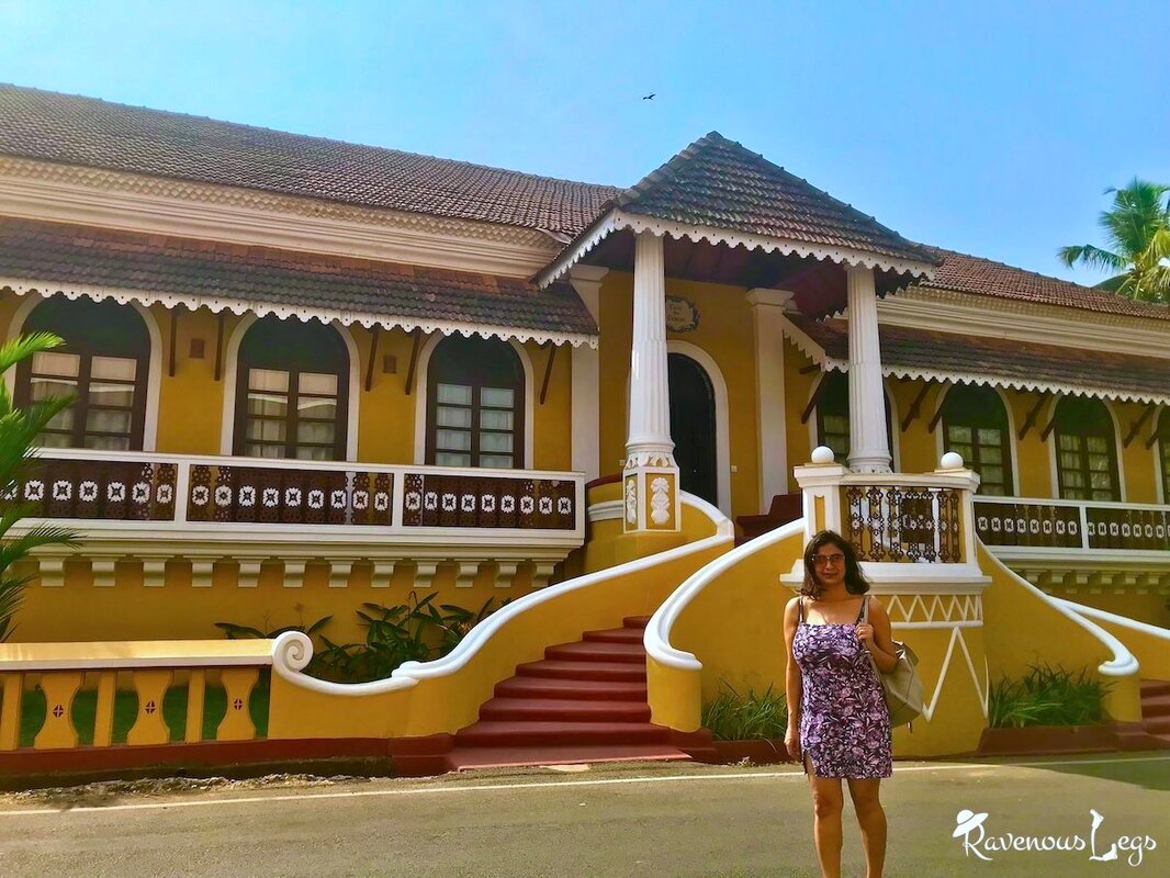 High plinths and grand staircases of Portuguese houses in Goa