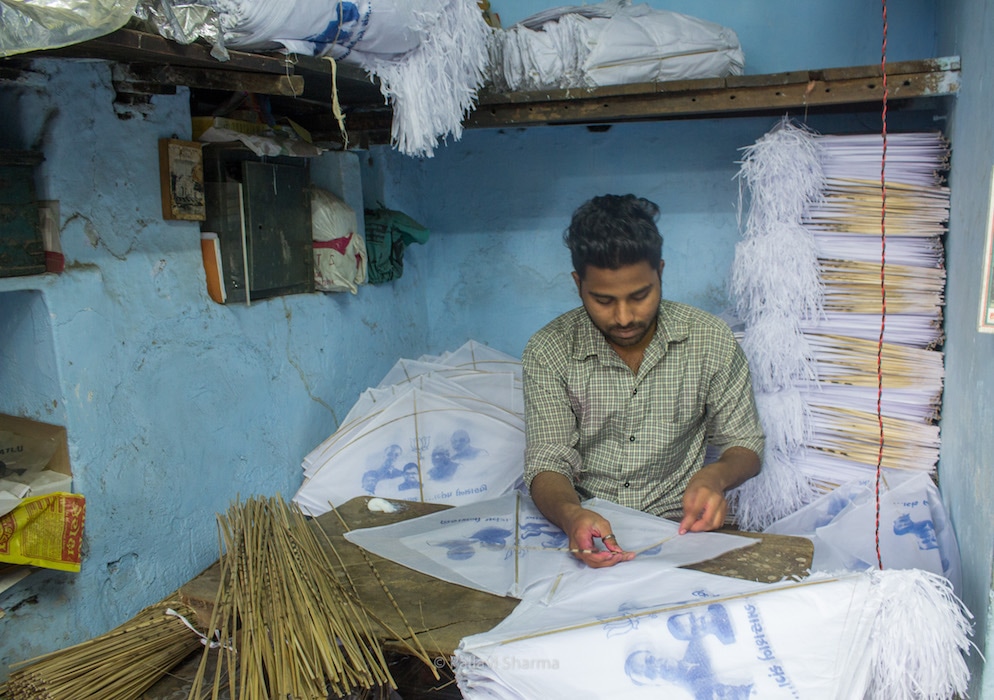 Kite making cottage industry in Jamalpur, Ahmedabad