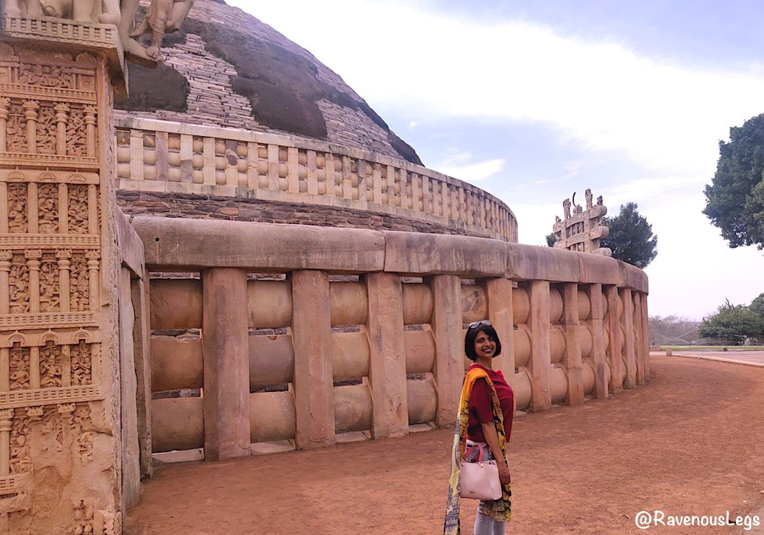 Ornamental Balustrade - The Great Stupa at Sanchi, Madhya Pradesh