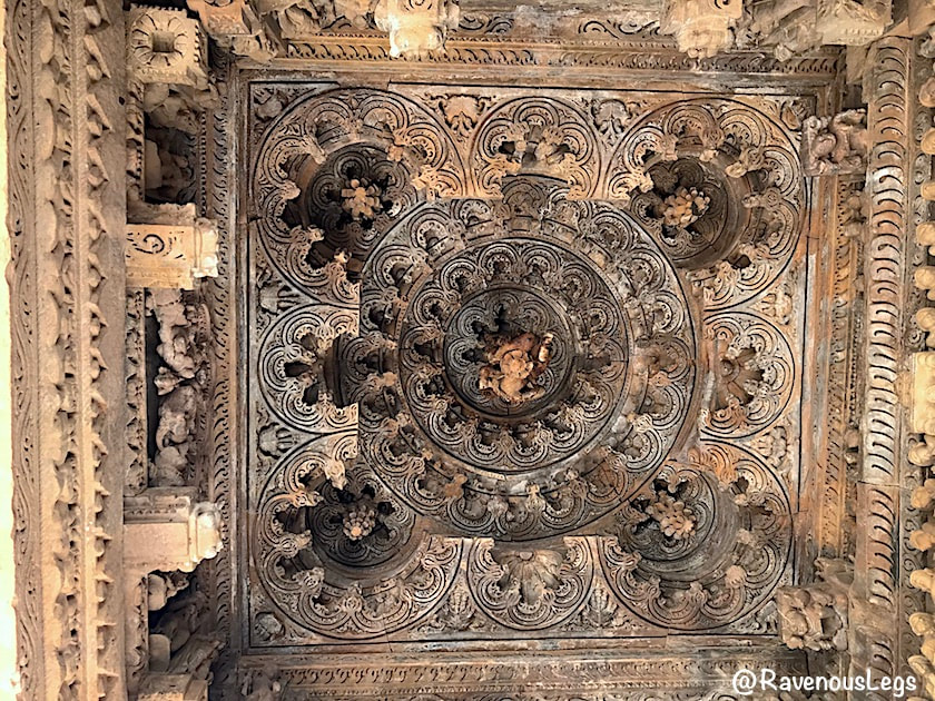 Mandala on the ceiling of Khajuraho Temples