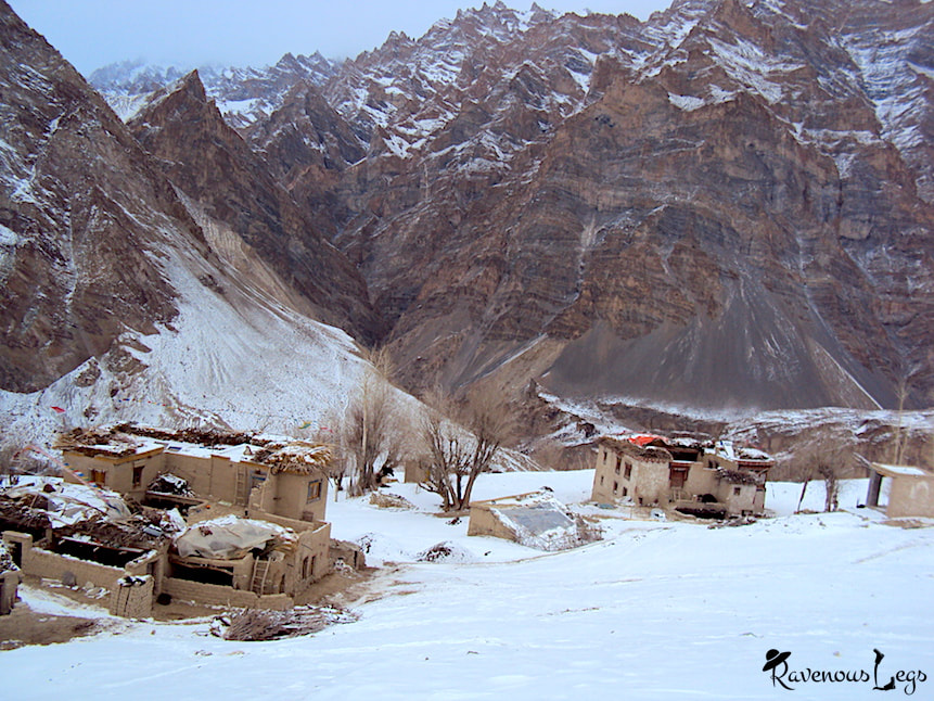 Nerak village at height 4000m - Chadar Trek, Ladakh