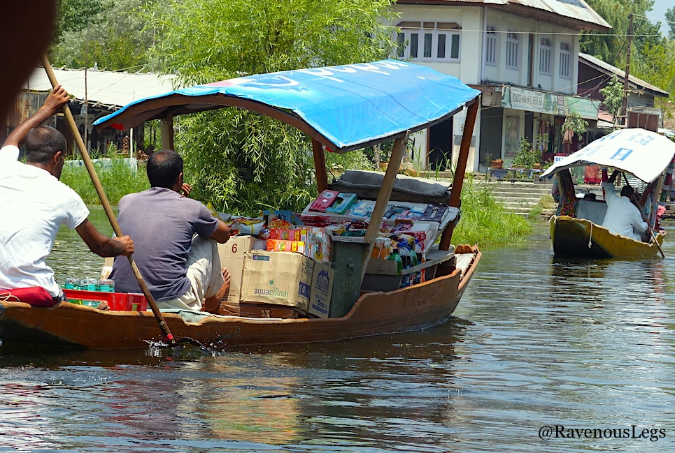 Floating confectionary store on Dal Lake, Kashmir