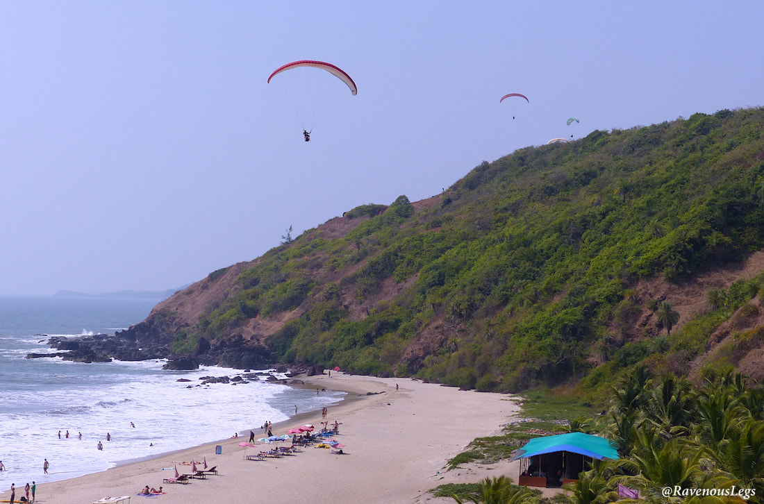Paragliding at Arambol Beach, Goa