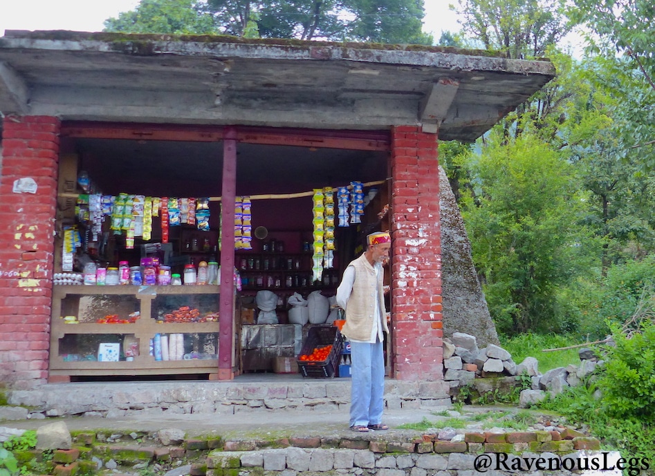 Small shops for basics in Bir, Himachal Pradesh