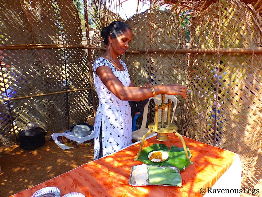 women cookin traditional goan noodles at Goa Tribal Festival Xeldem