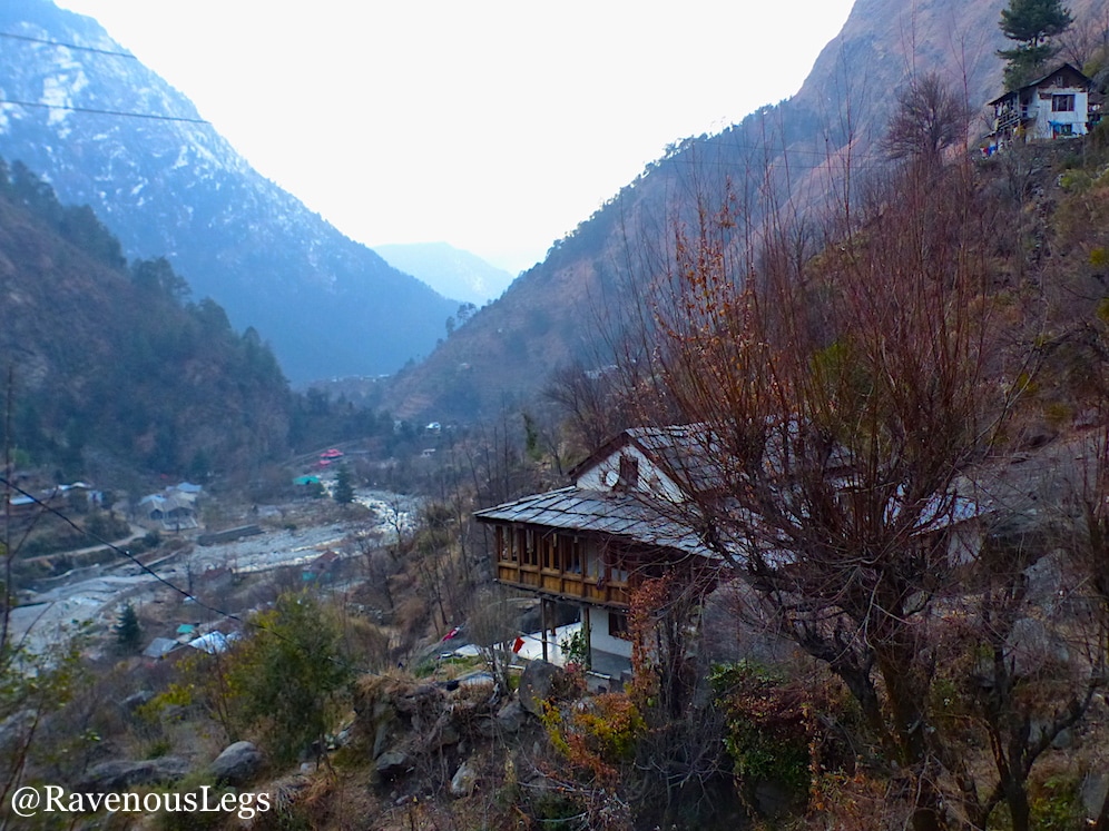 Traditional Himachali houses in Tirthan Valley