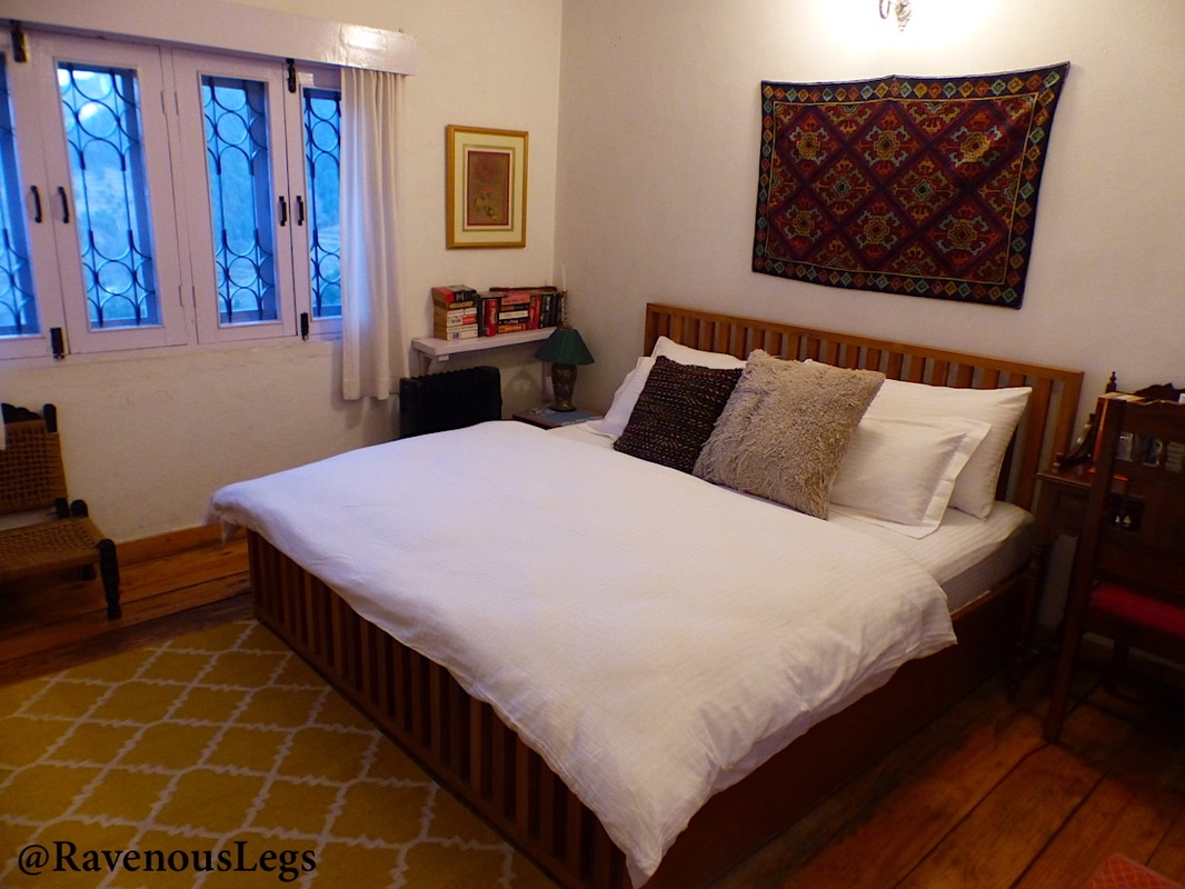 The bedroom in The White Peaks, a boutique homestay in Gagar near Ramgarh, Kumaon, Uttarakhand