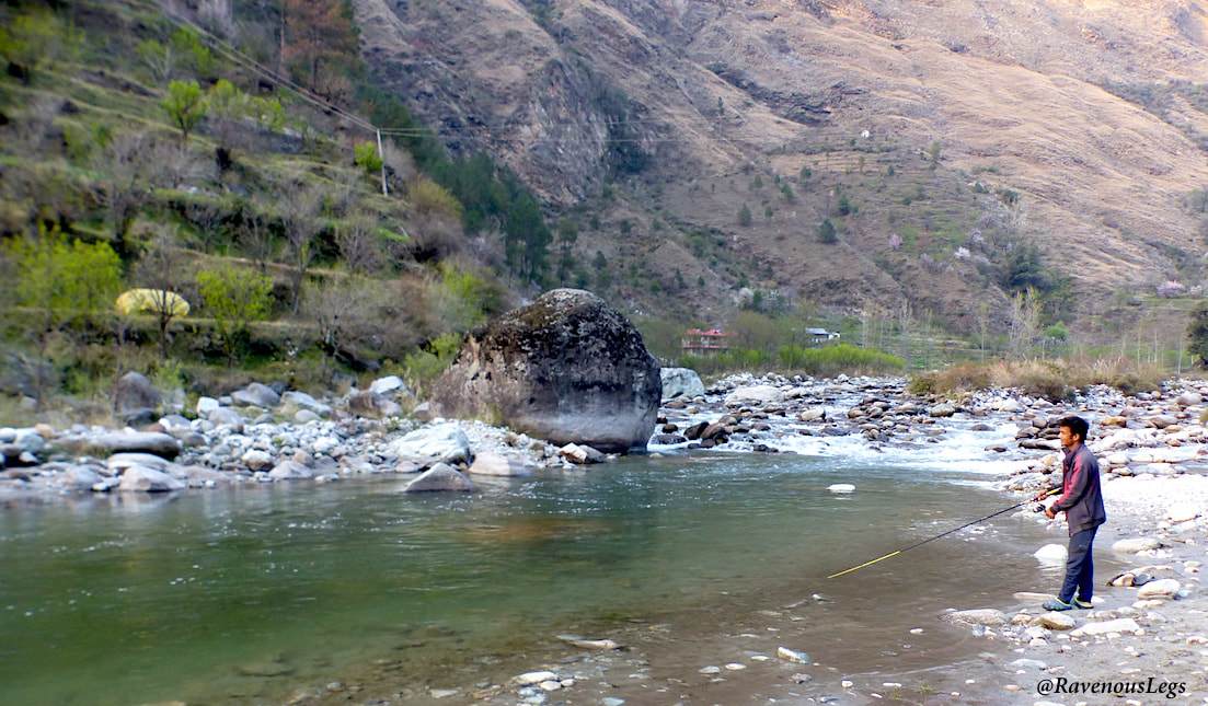 Angling in Tirthan Valley, Himachal Pradesh