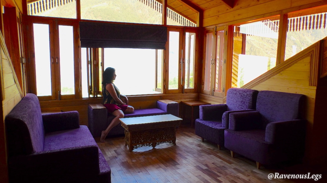 Private lounge in ShivAdya Resort, Manali