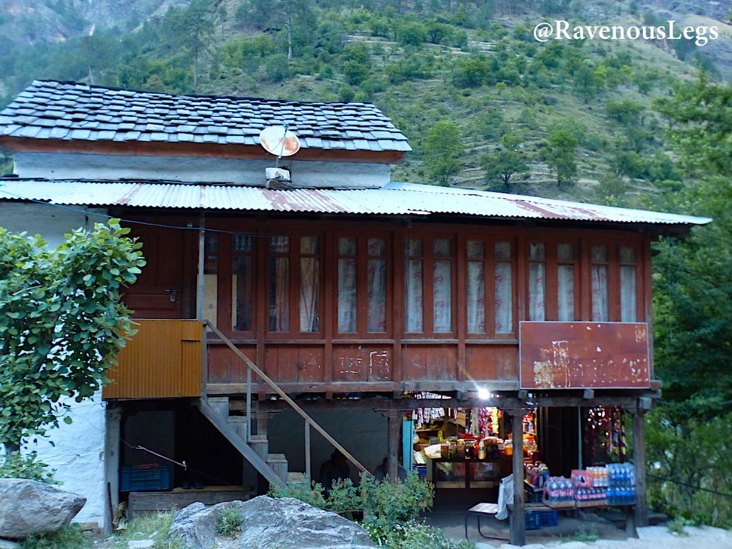 Local shops in Tirthan Valley, Himachal Pradesh