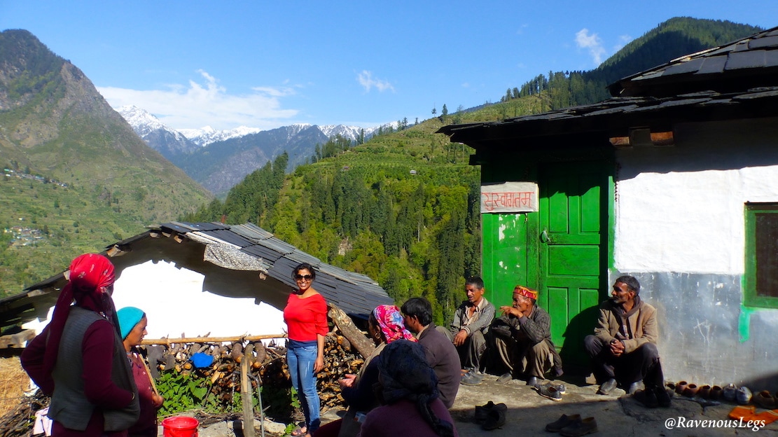 Meeting locals at the villages of Palachan Valley, Himachal Pradesh