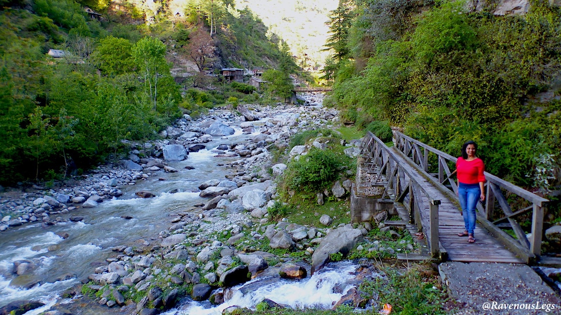 Walking down the bridges of Palachan Valley, Himachal Pradesh
