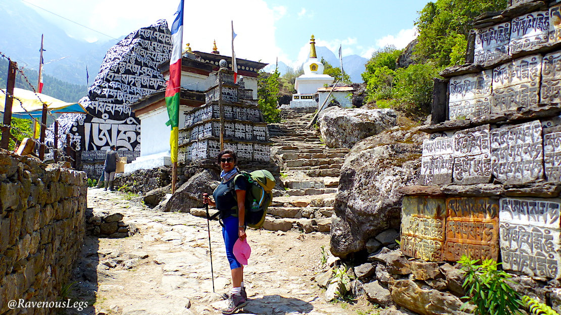 Mani stones on the way to Phakding - Everest Base Camp Trek