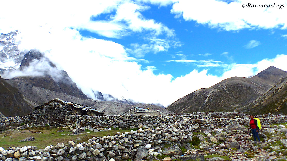 Stone huts of Nomads near Pheriche - Everest Base Camp Trek