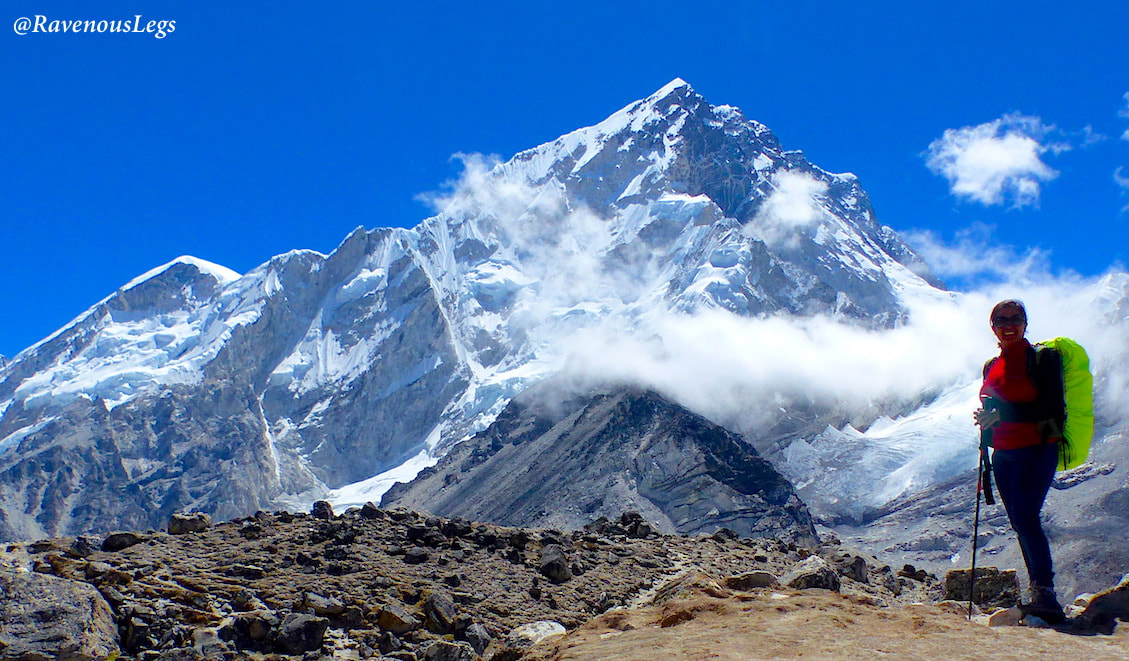 Mount Nuptse on way to Gorakshep - Everest Base Camp Trek