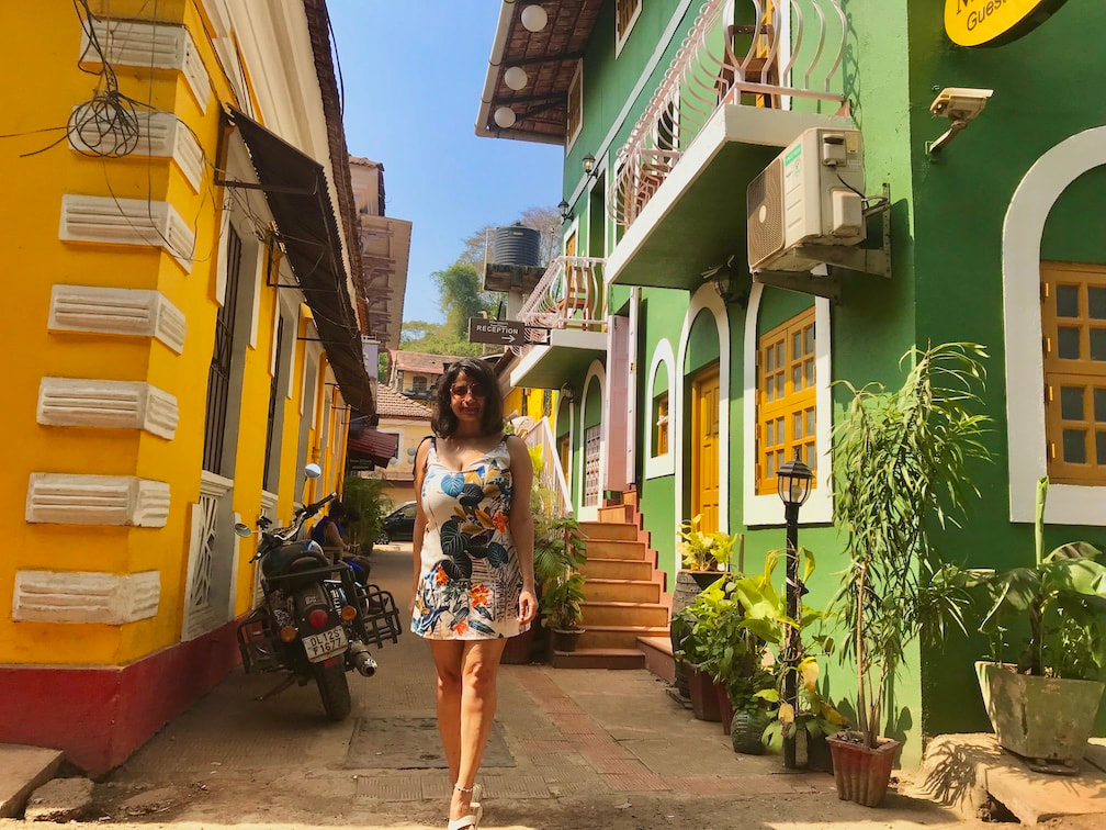 The Portuguese heritage colonial quarter, Fontainhas, Goa