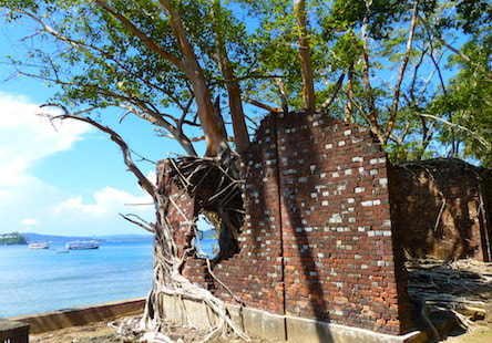 The abandoned Ross Island in Andamans
