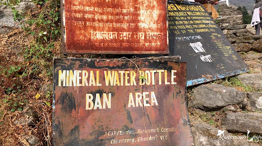 Mineral Water Ban Area, Chhomrong