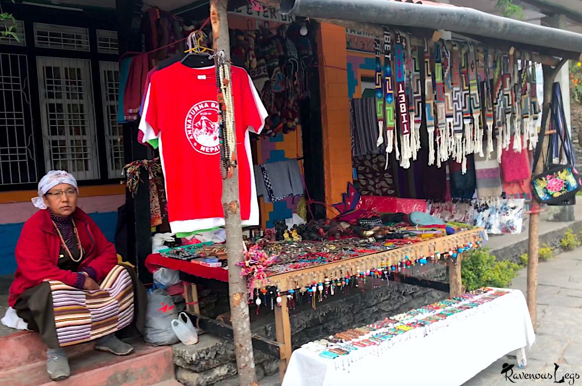 Locally weaved woollen clothes and accessories on Annapurna Base Camp trail
