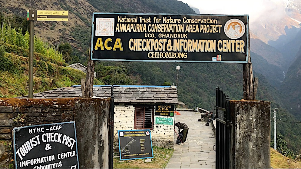 Permit checkpoints on Annapurna Base Camp Trek, Nepal