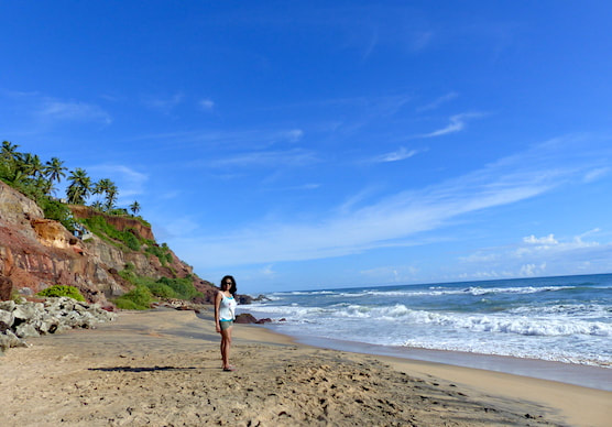 Varkala - cliff beach in Kerala